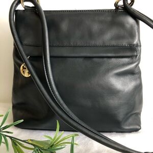 Giani Bernini Navy Leather Shoulder Bag